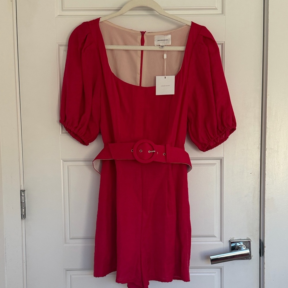 Lavender Brown Romper NWT